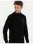 Erkek Siyah Slim Fit Fermuarlı Dik Yaka Triko Kazak 50279431-VR046 3