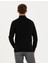Erkek Siyah Slim Fit Fermuarlı Dik Yaka Triko Kazak 50279431-VR046 5