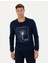 Erkek Lacivert Regular Fit Sweatshirt 50273402-VR033 1