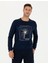 Erkek Lacivert Regular Fit Sweatshirt 50273402-VR033 4