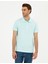 Erkek Su Yeşili Slim Fit Basic Tişört 50291625-VR048 1