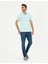 Erkek Su Yeşili Slim Fit Basic Tişört 50291625-VR048 4