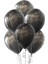 10 Adet Happy Birthday Temalı Siyah Metalik Balon - Çepeçevre Baskılı Balonlar Doğum Günü Kutlamaları Için 2