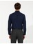 Erkek Lacivert Slim Fit Armürlü Uzun Kollu Gömlek 50260297-VR033 5