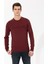 Erkek Bordo Slim Fit Bisiklet Yaka Triko Kazak 50259797-VR014 2