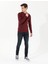Erkek Bordo Slim Fit Bisiklet Yaka Triko Kazak 50259797-VR014 4