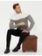 Erkek Vizon Melanj Slim Fit Balıkçı Yaka Triko Kazak 50259104-VR174 1