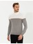 Erkek Vizon Melanj Slim Fit Balıkçı Yaka Triko Kazak 50259104-VR174 2