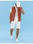 Erkek Ekru Slim Fit Örme Şort 50262649-VR019 1