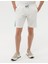 Erkek Ekru Slim Fit Örme Şort 50262649-VR019 3
