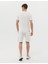 Erkek Ekru Slim Fit Örme Şort 50262649-VR019 5