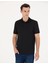 Erkek Siyah Slim Fit Polo Yaka Tişört 50275773-VR046 1