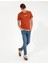Erkek Kahverengi Slim Fit Bisiklet Yaka Tişört 50258441-VR182 2