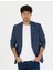 Erkek Açık Lacivert Slim Fit Keten Karışımlı Blazer Ceket 50277318-VR059 1