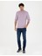 Erkek Koyu Lila Slim Fit Çeyrek Yaka Basic Triko Kazak 50276158-VR215 4