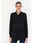 Kadın Siyah Comfort Fit Uzun Kollu Gömlek 50273146-VR046 1