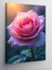 Kanvas Tablo Pembe Gül Çiçeği 1