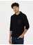 Erkek Siyah Slim Fit Kapüşonlu Triko Kazak 50259852-VR046 1