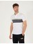 Erkek Beyaz Slim Fit Göğüs Baskılı Polo Yaka Tişört 50264720-VR013 1