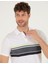Erkek Beyaz Slim Fit Göğüs Baskılı Polo Yaka Tişört 50264720-VR013 3