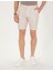 Erkek Bej Slim Fit Beli Lastikli Desenli Bermuda Şort 50264882-VR011 2
