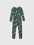 Bebek Koyu Yeşil %100 Organik Pamuk Desenli Pijama Takımı 3