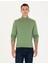 Erkek Koyu Yeşil Melanj Slim Fit Balıkçı Yaka Basic Triko Kazak 50276162-VR127 3