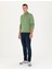 Erkek Koyu Yeşil Melanj Slim Fit Balıkçı Yaka Basic Triko Kazak 50276162-VR127 4