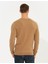 Erkek Camel Melanj Slim Fit Bisiklet Yaka Triko Kazak 50265443-VR122 5