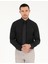 Erkek Siyah Slim Fit Uzun Kollu Klasik Gömlek 50268203-VR046 1