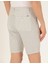 Erkek Gri Slim Fit Beli Lastikli Çizgili Bağcıklı Bermuda Şort 50264862-VR025 3