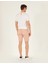 Erkek Turuncu Slim Fit Beli Lastikli Çizgili Bağcıklı Bermuda Şort 50264862-VR051 6