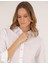 Kadın Beyaz Keten Karışımlı Gömlek 50262568-VR013 2