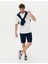 Erkek Lacivert Slim Fit Örme Şort 50264571-VR033 1