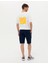 Erkek Lacivert Slim Fit Örme Şort 50264571-VR033 4