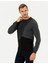 Erkek Gri Melanj Slim Fit Bisiklet Yaka Triko Kazak 50261154-VR086 3