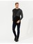 Erkek Gri Melanj Slim Fit Bisiklet Yaka Triko Kazak 50261154-VR086 4