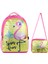 Simli Flamingo Beslenmeli Ilkokul Çanta Seti 1