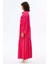 Bebe Yaka Oversize Elbise Fuşya 2