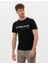 Erkek Siyah Slim Fit Bisiklet Yaka Tişört 50273390-VR046 1