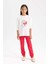 Kız Çocuk Aristocats Pijama Takımı Uzun Kollu Üst Beli Lastikli Uzun Alt D9833A824WN 1
