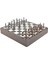 Gifthome Orta Boy Metal Yunan Mitolojisi Satranç Tk. Antik ve Ceviz Desenli Sandıklı Mdf TAHTASI(36X36 Cm.) 2