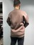 Koyu Vizon Unisex Basic Bisiklet Yaka Oversize Sweatshirt 2