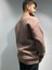 Koyu Vizon Unisex Basic Bisiklet Yaka Oversize Sweatshirt 3