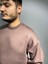 Koyu Vizon Unisex Basic Bisiklet Yaka Oversize Sweatshirt 4