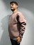 Koyu Vizon Unisex Basic Bisiklet Yaka Oversize Sweatshirt 5