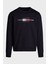 Tommy Hilfiger Pamuk Karışımlı Regular Fit Bisiklet Yaka Logolu Sweat Erkek Sweat MW0MW35541 Dw5 5