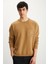 Dımıtrı Erkek Soluk Efektlı Ceplı Süs Etiketli Oversıze Fit Haki Sweatshirt 3