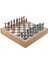 Gifthome Büyük Boy Metal Ingiliz Satranç Takımı Antik ve Rustik Desenli Sandıklı Mdf TAHTASI(36X36X6 Cm.) 2
