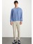Dımıtrı Erkek Soluk Efektlı Ceplı Süs Etiketli Oversıze Fit Mavi Sweatshirt 2